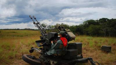Cañón automático antiaéreo ZU-23-2 de fabricación rusa usadas por Nicaragua, Venezuela, Ecuador y Cuba.