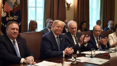 Trump durante una reunión de Gabinete este martes en EEUU./AFP.