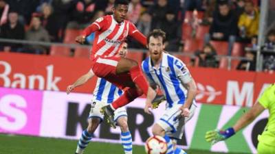 Antony 'Choco' Lozano en un partido con el Girona FC. Foto de archivo.