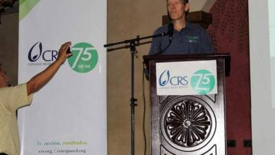 Conor Walsh, represente de país para Honduras de Catholic Relief Services, CRS, en el evento de ASA.