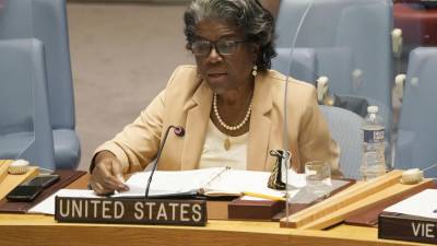 <b>La embajadora estadounidense ante la ONU, Linda Thomas-Greenfield.</b>