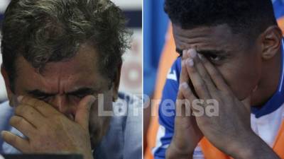 Pinto y Choco Lozano salieron frustrados así como el resto de la plantilla de Honduras ya que terminaron cediendo un empate de 1-1 ante EUA.