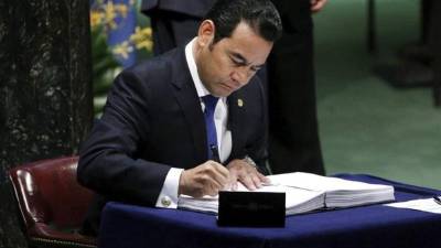 En la imagen, el presidente de Guatemala, Jimmy Morales. EFE/Archivo