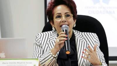 Magistrada presidenta del Instituto de Acceso a la Información Pública (IAIP), Doris Imelda Madrid.