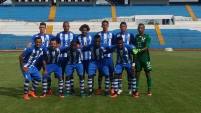 Este fue el equipo titular de Honduras contra Belice. Foto Fenafuth.