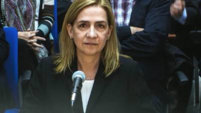 La infanta Cristina al momento de su comparecencia en los juzgados de Palma de Mallorca. Foto: EFE/Cati Cladera