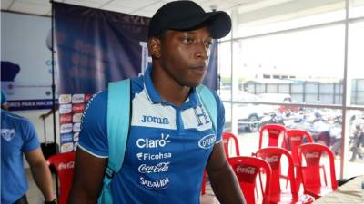'Buba' López a su llegada con la Selección de Honduras. Foto Ronald Aceituno