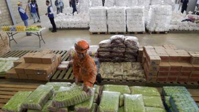 Estados Unidos envió varios contenedores de ayuda humanitaria a Venezuela a petición del presidente interino, Juan Guaidó./AFP.