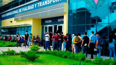 <b><span class=mln_uppercase_mln>servicio.</span></b> Ciudadanos hacen fila para tramitar su licencia.<span class=mln_uppercase_mln> </span>