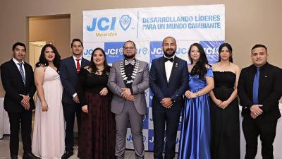 Junta directiva 2026 de JCI Merendón: Luis Leiva, Cristina Bonilla, Christian López, Faviola Bonilla, Gecil Urraco (presidente), Carlos Sandoval, Ashley Perdomo, Abigail Ramos y Edgar Martinez.
