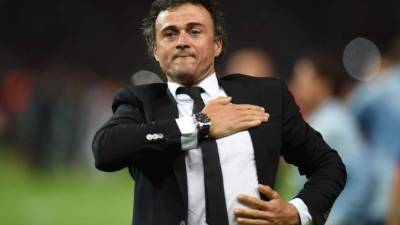 Luis Enrique celebrando la conquista de la Champions League. Foto AFP