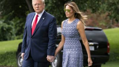 El presidente de EEUU, Donald Trump junto a su esposa, Melania Trump. EFE