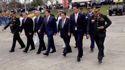 A la ceremonia estuvo presente el presidente de Honduras, Juan Orlando Hernández, Mauricio Oliva, presidente del Congreso Nacional y Jorge Rivera Avilés, presidente de la Corte Suprema de Justicia.