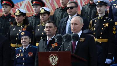 Putin lideró el desfile de la victoria en Moscú este martes.
