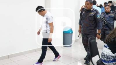 Alex Alejandro Sánchez Urbina en los tribunales de San Pedro Sula.