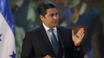 El presidente de Honduras, Juan Orlando Hernández.