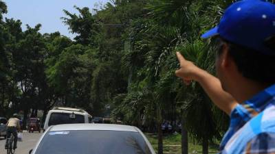 El presidente de la colonia Fesitranh, Farid Martínez, muestra las cámaras que se han instalado en ese sector.