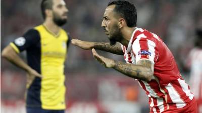 Kostas Mitroglou selló la victoria del Olympiakos con el tercer tanto ante Atlético.