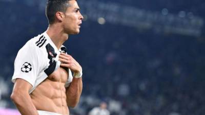 CR7 se estrenó como goleador de la Juventus en la Champions pero al final no le ajustó. FOTO AFP.