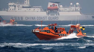 Fotografía muestra a un buque guardacosta del Ejército de China.