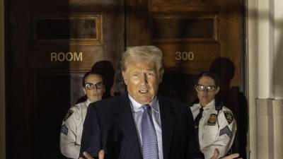 Expresidente Donald Trump en su tercer juicio en Nueva York.