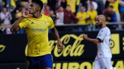 Antony 'Choco' Lozano sumó su segundo gol con el Cádiz. Foto www.laliga.com