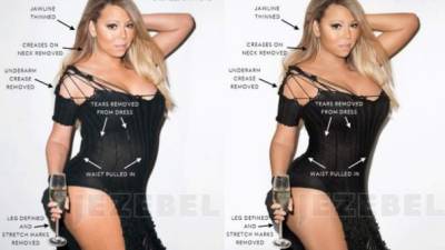 La imagen de 'sex symbol' que intenta proyectar Mariah Carey ha recibido gran ayuda del editor de fotos.