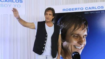 El cantante Roberto Carlos promocionando su disco “Este tipo soy yo” en México.