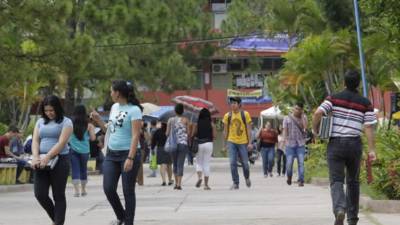 Estudiantes de la Universidad Nacional Autónoma de Honduras.
