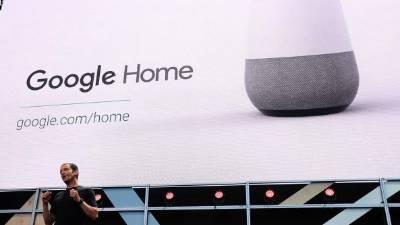 MOUNTAIN VIEW, CA - MAY 17: Rishi Chandra, Google Vice President of Product Management and General Manager of Home Products, speaks during the opening keynote address at the Google I/O 2017 Conference at Shoreline Amphitheater on May 17, 2017 in Mountain View, California. Google CEO Sundar Pichai delivered the opening keynote address to kick off the three-day Google I/O 2017 Conference. Justin Sullivan/Getty Images/AFP== FOR NEWSPAPERS, INTERNET, TELCOS & TELEVISION USE ONLY ==