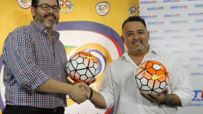 El secretario Roque Pascua junto a Antonio Suguillama, gerente general de Sportline América.