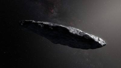 Oumuamua, un objeto con forma de cigarro que atravesó el Sistema Solar a toda velocidad, en octubre de 2017, fue el primero detectado procedente de otro sistema estelar.
