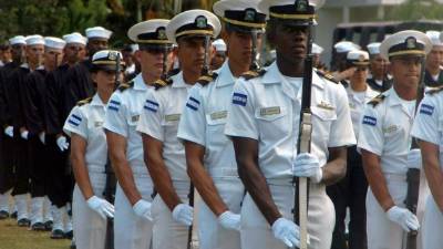 Los navales en la actividad. Foto: Samuel Zelaya