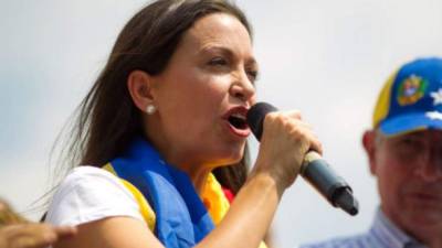 María Corina Machado coordinadora del partido opositor Vente Venezuela.