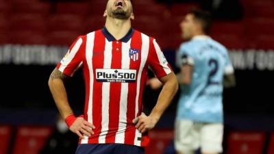 Luis Suárez lamentó que el Atlético de Madrid no le pudo ganar al Celta de Vigo. Foto EFE.