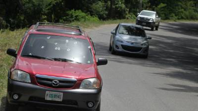 El carro en que iban los dos hermanos.