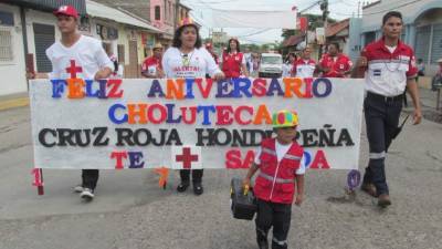 La Cruz Roja participó en los desfiles.