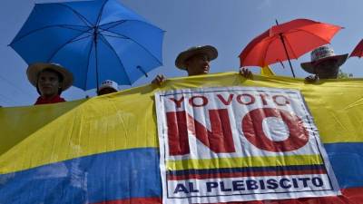 El acuerdo de paz firmado el lunes debe ser ratificado este domingo en un plebiscito. Foto: AFP/Luis Robayo