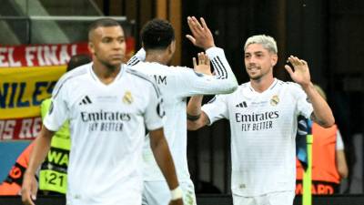 Vinicius se luce: el gol de Fede Valverde en la Supercopa de Europa