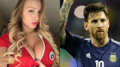 La modelo y conejita de Playboy, la chilena Daniella Chávez, subió la temperatura a horas de la final de la Copa América Cetenario con un mensaje desafiante en donde involucra a Lionel Messi.