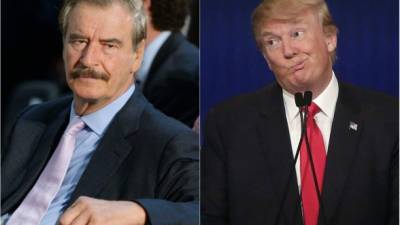 Vicente Fox, exmandatario de México y Donald Trump, presidente electo de EUA.