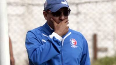 Osman Madrid, en el entrenamiento de este martes del Olimpia. Foto Juan Salgado