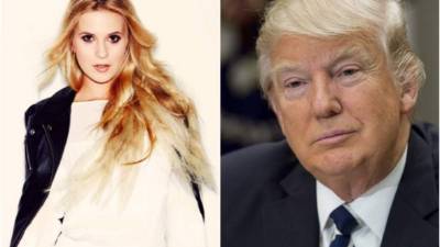 Caroline Sunshine, una actriz del canal de televisión Disney Channel y el presidente de EEUU, Donald Trump.