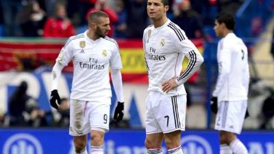 Cristiano Ronaldo, durante la derrota contra el Atlético de Madrid.