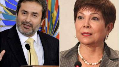 Vocero de la Maccih, Juan Jiménez Mayor y la jueza de la CSJ asignada al caso red de diputados, Alma Guzmán.