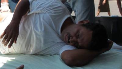 Santos Ovidio Ochoa al ser ingresado al hospital.