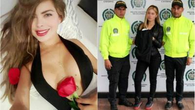 La modelo Yeimi Rey, fue detenida en el aeropuerto de Bogotá cuando intentaba viajar a Miami.