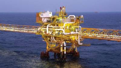 Plataforma de Pemex Pol-A en el Golfo de México, cerca de Ciudad del Carmen.