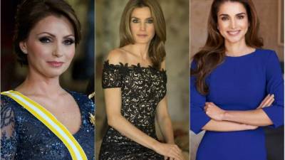 La actriz mexicana Angélica Rivera, la reina de España, Letizia de Borbon, y la reina Rania de Jordania, encabezan el ranking de las primeras damas más bellas del mundo.