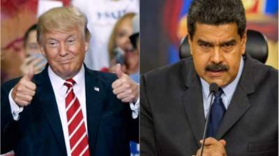 El presidente de Estados Unidos, Donald Trump y el presidente de Venezuela, Nicolás Maduro.